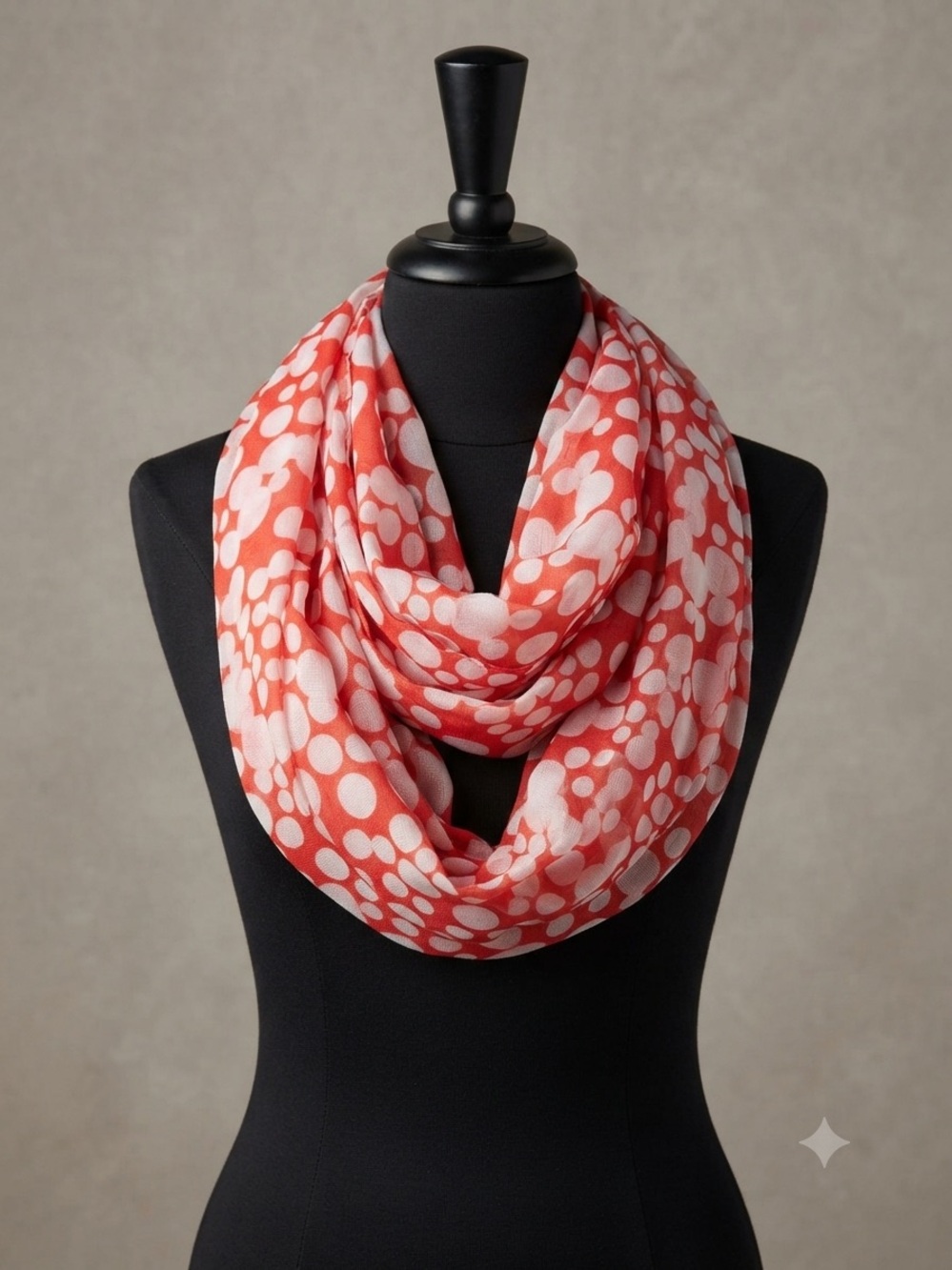 Apt. 9 Red & White Polka Dot Infinity Scarf Lightweight